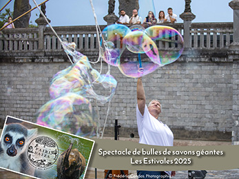 Pairi Daiza spectacle de bulles de savon